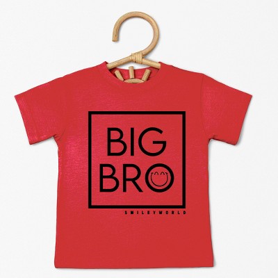 The Juniper Shop SmileyWorld Big Bro Square Toddler Short Sleeve Tee - 3T - H. Red