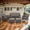 Belord Patio Furniture Set with Rocking Chairs, All Weather Wicker Outdoor Conversation Set with Patio Couch Rocking Chair Coffee Table Ottoman - 2 of 4