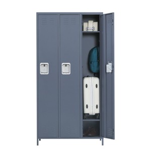 SUXXAN 3 Doors Metal Locker, Storage Lockers for Employees,72" H Employee Lockers for Home, School, Office, Gym-Required Assembly - 1 of 4