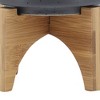 Okak Ceramic Pots for Plants Flower with Wooden Base Plants Planter for Flowers, Vegetables, Herbs, 5"/8"/10" - 4 of 4