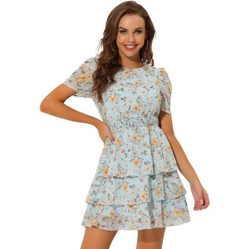 Blue floral dress outlet target