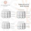 White Classic Premium 100% Polyester Round Tablecloths, 200 GSM Washable Fabric Stain and Wrinkle Resistant Round Table Covers Set of 2 - 2 of 4