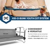 Disc-O-Bed Youth Double Cot Kid-O-Bunk, Modular for Bunk Beds, Dual Cots, or Bench with 2 Carry Bags - 3 of 4