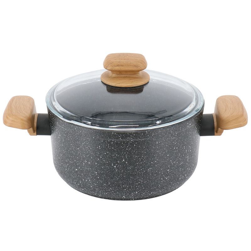 Korkmaz Montana 2 Piece Aluminum Nonstick Casserole Dish with Lid and Faux Wood Handles, 2 of 6