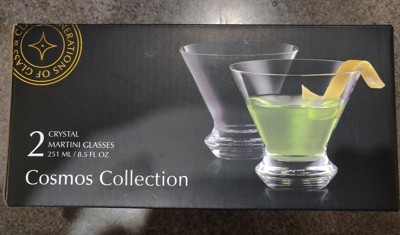 Afina Crystal Stemless Martini Glass Set of 8