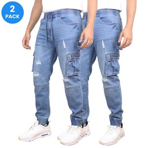 Blue Ice Men’s Stretch Cargo Carpenter Jean Jogger-2 Pack - 1 of 4
