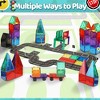 Playmags Magnetic Tiles Road Set - 50 Pcs Construction Toy Car Track, Building Blocks Magnet Toys - 3 of 4