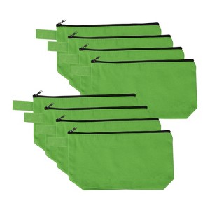 Unique Bargains Canvas Plain Zipper Toiletry Makeup Organizing Bags 8 Pcs - 1 of 4