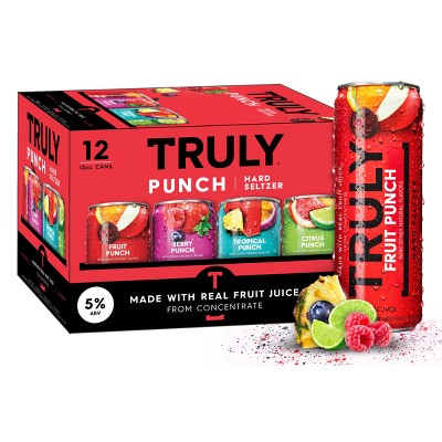 Truly Hard Seltzer Punch Mix Pack - 12pk/12 Fl Oz Slim Cans : Target