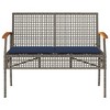 Garden Bench Grey, Brown, Navy BluevidaXL - 4 of 4