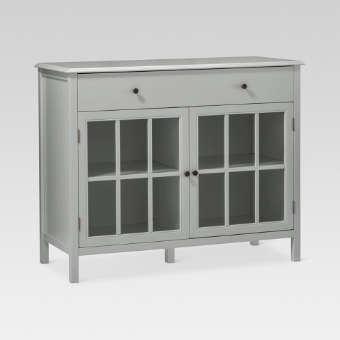 windham 2 door accent buffet, cabinet with shelves - gray - threshold™