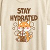 Women's - Instant Message - Stay Hydrated Shiba Inu Short Sleeve Graphic T-Shirt - 2 of 4
