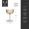 Viski Beau Cocktail Coupe Glasses, Unique Cocktail Glasses Crystal Drinkware, 7.5oz. Cocktail Glasses Stem Vintage Wine Glasses Inspired Set of 2 - 3 of 4