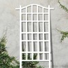 Dura-Trel Melrose 35 x 75 Inch Indoor Outdoor Garden Trellis Plant Support for Vines and Climbing Plants, Flowers, and Vegetables, White - 4 of 4