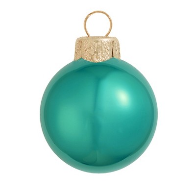 Northlight 4ct Pearl Glass Ball Christmas Ornament Set 4.75" - Turquoise Blue