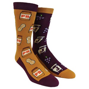 Crazy Dog T-Shirts Youth Peanut Butter And Jelly Socks Funny Lunch Jam Sandwich Graphic Novelty Vintage Footwear - 1 of 4