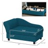 Resenkos Cat Couch, Pet Sofa, Dog Couch Bed,Pet Sofa Dog Sofa for Small Dogs with Storage, Dark Blue - 3 of 4