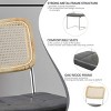 KTMBDW Kitchen Dining Chairs Set of 2/4,Mid-Century Modern Chair Armless Mesh Backrest Cane Rattan Chairs for Home Dining Room - 4 of 4