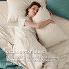 100% Cotton Percale Sheets,Sheet Set with Deep Pocket Up to 16 Inches, Breathable & Crirsp Soft, Bedsheet & Pillowcase Sets, 4 Pieces - 3 of 4