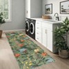 Indoor Decor Modern Abstract Floral Area Rugs Soft Machine Washable Low Pile Non Slip Foldable Floor Carpet for Living Room Bedroom - 2 of 4