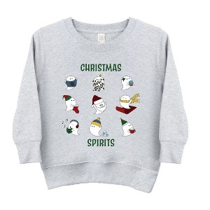 The Juniper Shop Christmas Spirits Green Words Youth Ultra-Soft Graphic Sweatshirt - 1 of 3