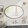 Ridstar 25.6 in. W x 39.37 in. H Gold Oval Retro Bathroom Mirror - 4 of 4