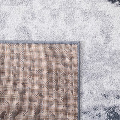 Abstract Elegance 8' x 10' Hand-Knotted Gray Synthetic Area Rug