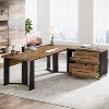 Tribesigns 70.86" Executive Desk with Mobile File Cabinet, Large L Shaped Computer Desk, Business Furniture Desk Workstation for Home Office - 4 of 4
