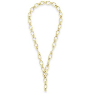 SHINE by Sterling Forever Linked Charm Y Necklace Gold - 1 of 3