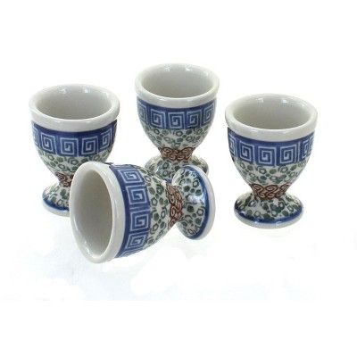 Blue Rose Polish Pottery Athena Egg Cup Set