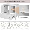 Vynxaria White 30" Bathroom Vanity Base Only with Storage Cabinet and Drawers - 4 of 4
