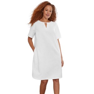 ellos Linen-Blend A-Line Dress - 1 of 4