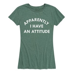 Women's - Instant Message - Apparently I Have an Attitude Short Sleeve Graphic T-Shirt - 1 of 4