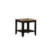 47.5" Cappuccino Faux Marble Top Coffee Table with 2 Matching End Tables and Open Storage Shelves - 3 of 4