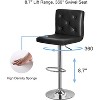 VECELO Set of 2/4 PU Leather Adjustable Bar Stools, Swivel Counter Chairs with Back - 4 of 4