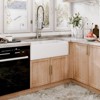 33'' Rectangular Single Bowl Fireclay Farmhouse Apron Kitchen Sink with Faucet, Glossy White - 2 of 4