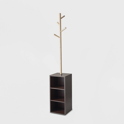 Coat discount rack walnut