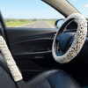 Anna-Kaci Handcrafted Crochet Steering Wheel Cover and Seat Belt Pad Set - Light Beige - 2 of 4