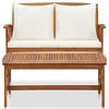 vidaXL 2 Piece Patio Lounge Set with Cushions Solid Acacia Wood - image 3 of 4