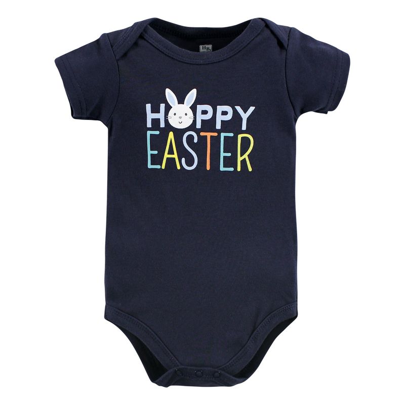 Hudson Baby Infant Boy Cotton Bodysuits, Hoppy Easter, 4 of 7