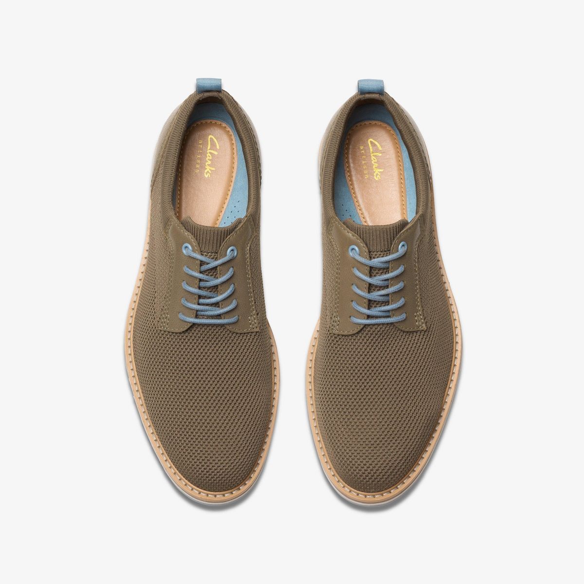 Clarks Mens Monahan Knit Grey Knit Shoes - thumbnail 6