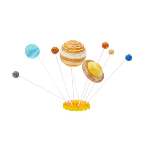 Solar System Model Kit for Kids with Foam Balls and Bamboo Sticks
