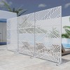 Wooakway 72"H 47"W Outdoor Metal Garden Trellis Privacy Screen Lattice Panel Indoor Room Divider - 2 of 4