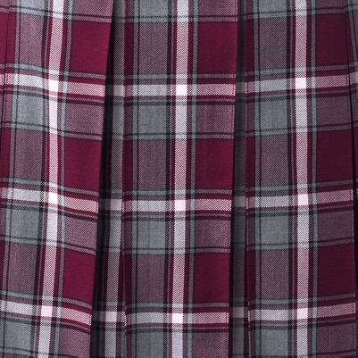burgundy/gray plaid