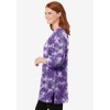 Woman Within Plus Size Perfect Printed Three-Quarter-Sleeve Scoopneck Tunic - 4 of 4