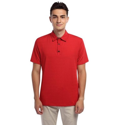 Men's Golf Polo Shirts Short Sleeve Collared T Shirt Casual Quick Dry Wicking Golfing Sports Shirts