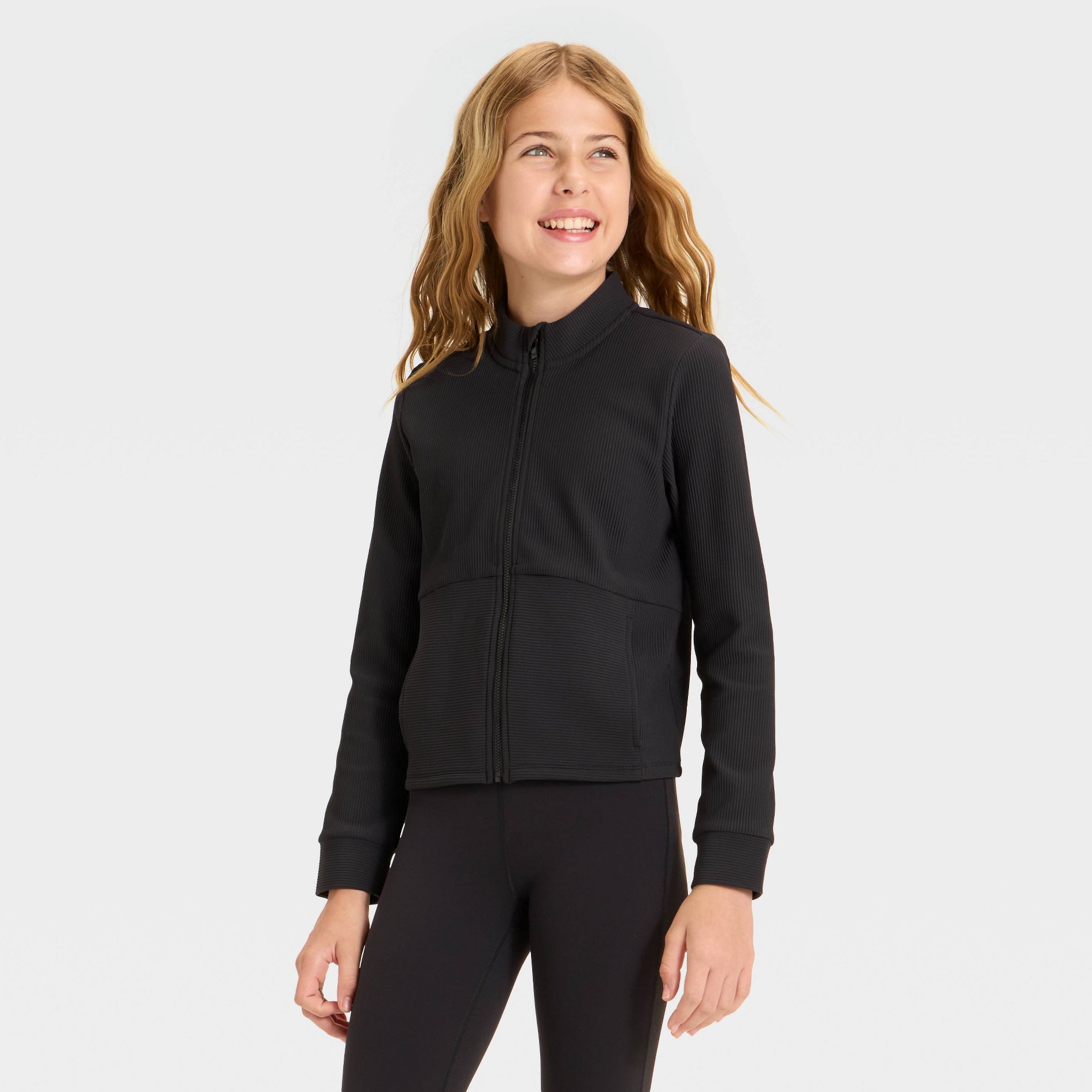 Girls' Cozy Knit Jacket - All In Motion™