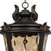 John Timberland Casa Marseille Vintage Rustic Outdoor Hanging Light Veranda Bronze 30" Champagne Hammered Glass Damp Rated for Post Exterior Barn - 3 of 4