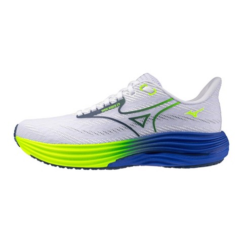 Mizuno Men's Wave Rider 29 2E Running Shoe, 15, White-Estate Blue