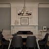 Emmala™ 24 inch 6 Light Chandelier in Brushed Natural Brass and Black - 3 of 4